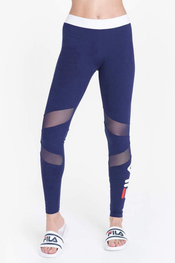 Fila Amara Women's Leggings - Blue/White,NZ 96-72086